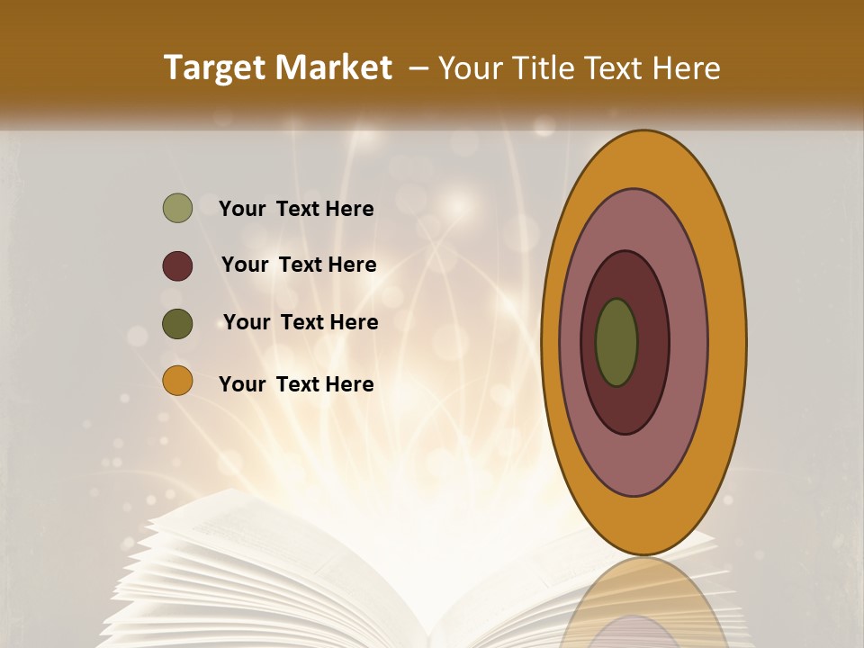 An Open Book With A Glowing Light Coming Out Of It PowerPoint Template