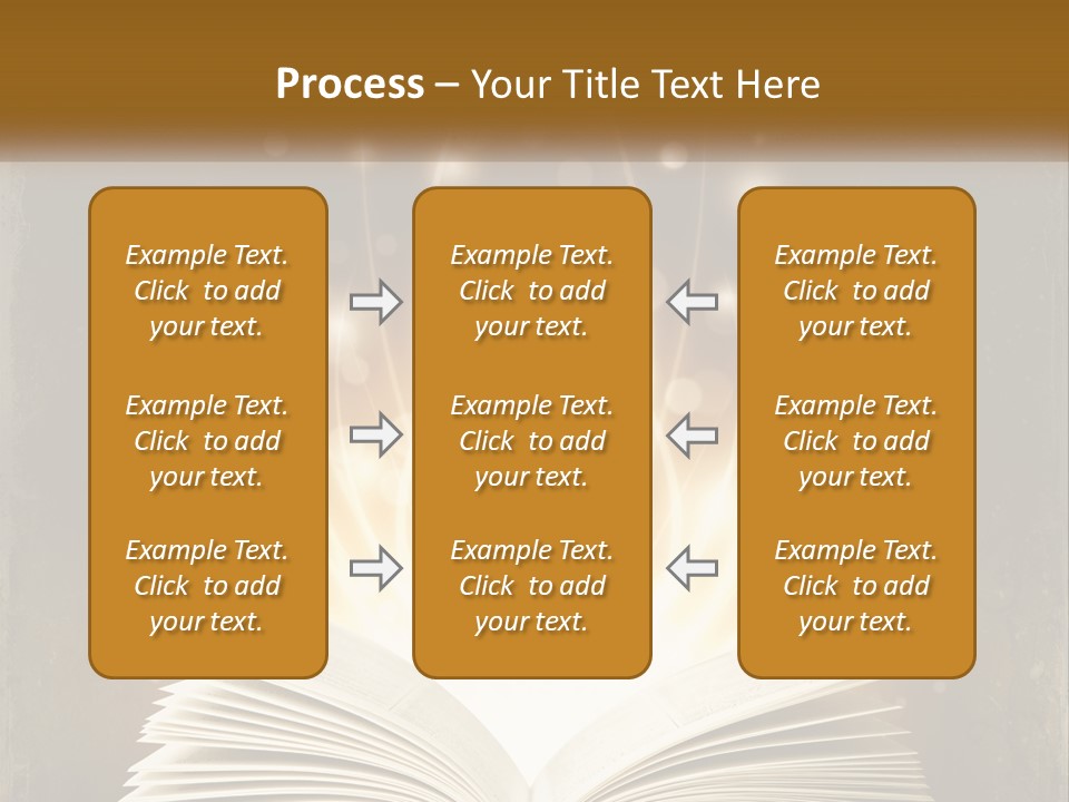 An Open Book With A Glowing Light Coming Out Of It PowerPoint Template