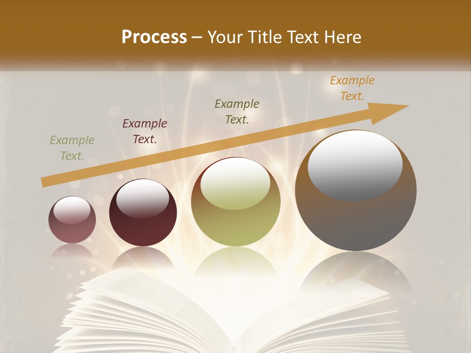 An Open Book With A Glowing Light Coming Out Of It PowerPoint Template