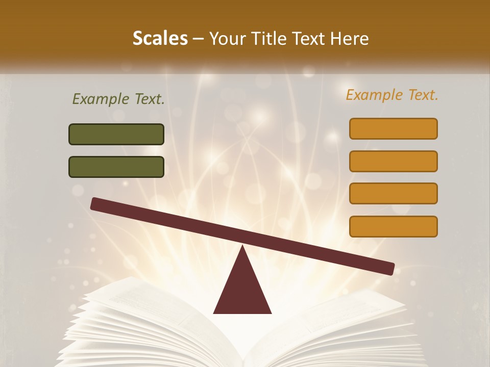 An Open Book With A Glowing Light Coming Out Of It PowerPoint Template