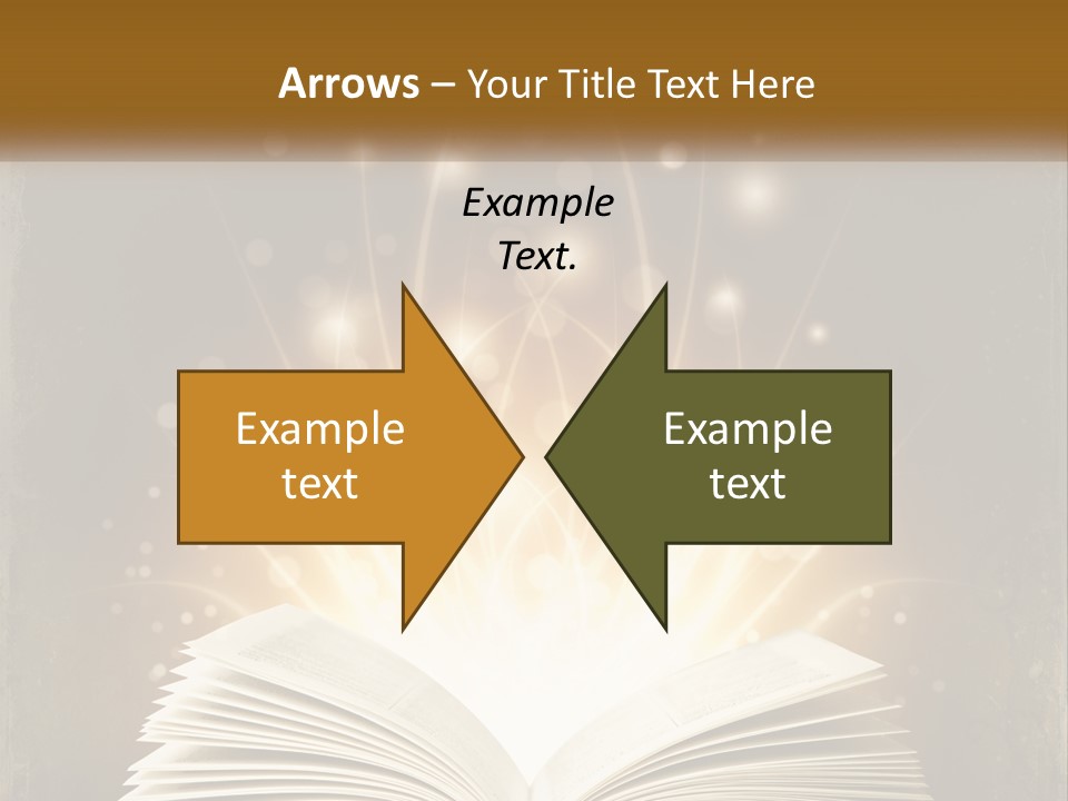 An Open Book With A Glowing Light Coming Out Of It PowerPoint Template