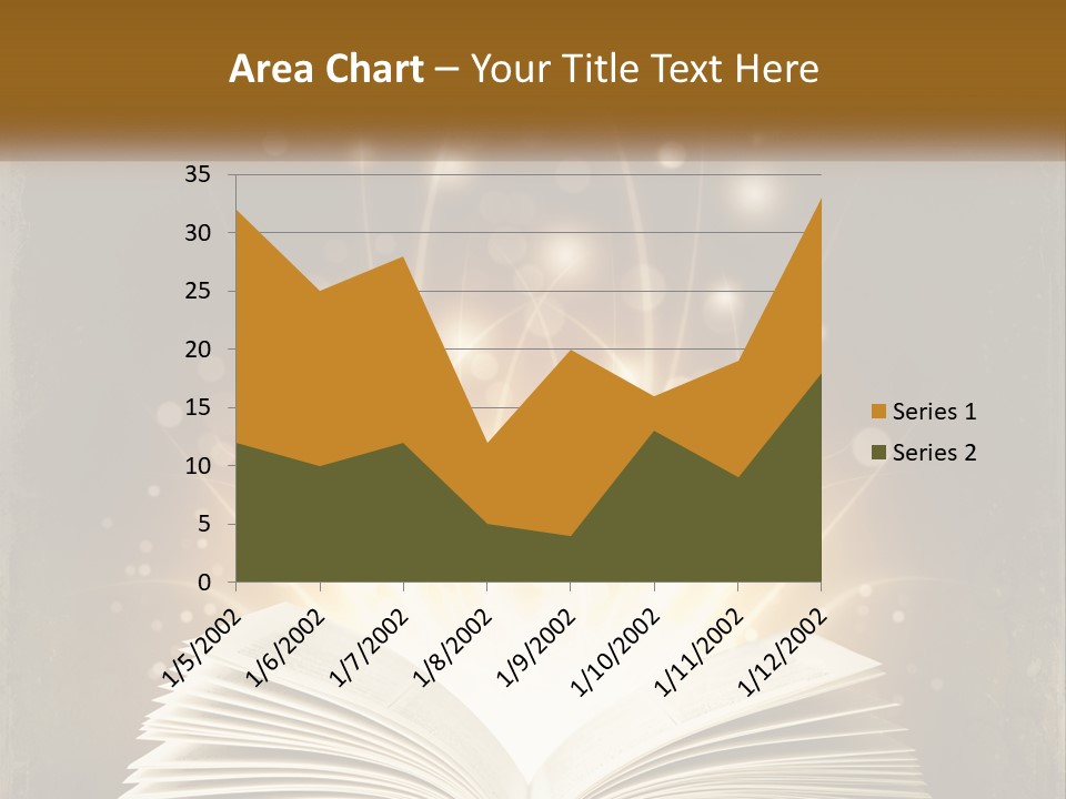 An Open Book With A Glowing Light Coming Out Of It PowerPoint Template