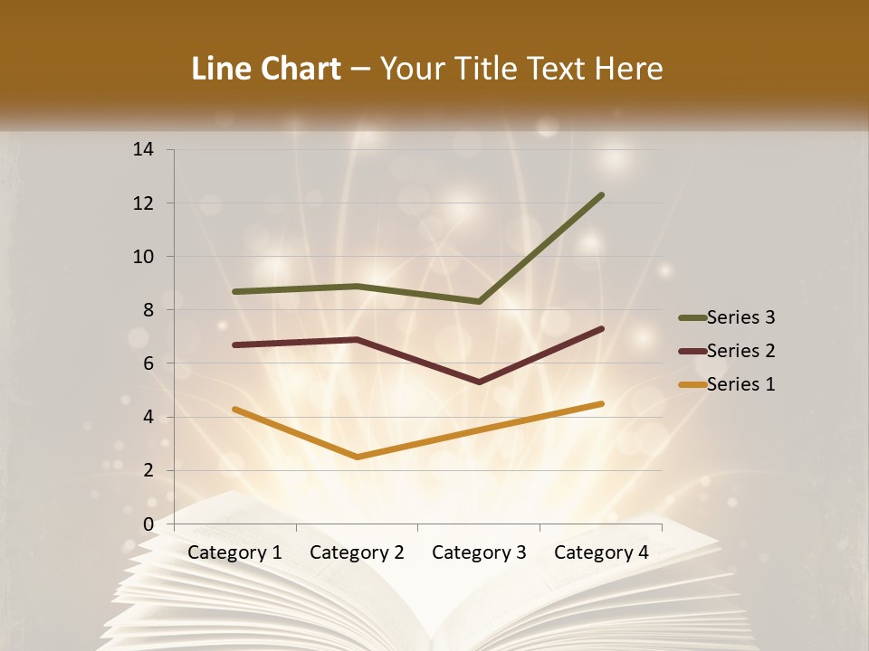 An Open Book With A Glowing Light Coming Out Of It PowerPoint Template