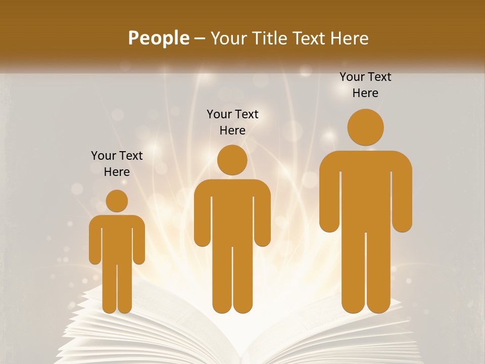 An Open Book With A Glowing Light Coming Out Of It PowerPoint Template