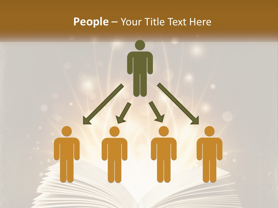 An Open Book With A Glowing Light Coming Out Of It PowerPoint Template