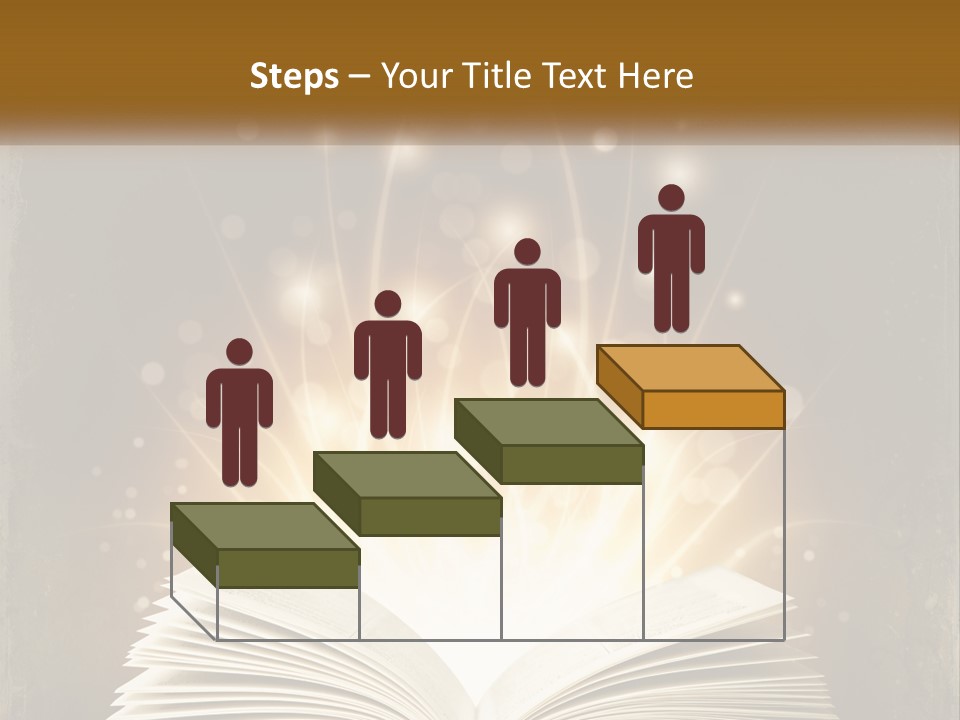 An Open Book With A Glowing Light Coming Out Of It PowerPoint Template