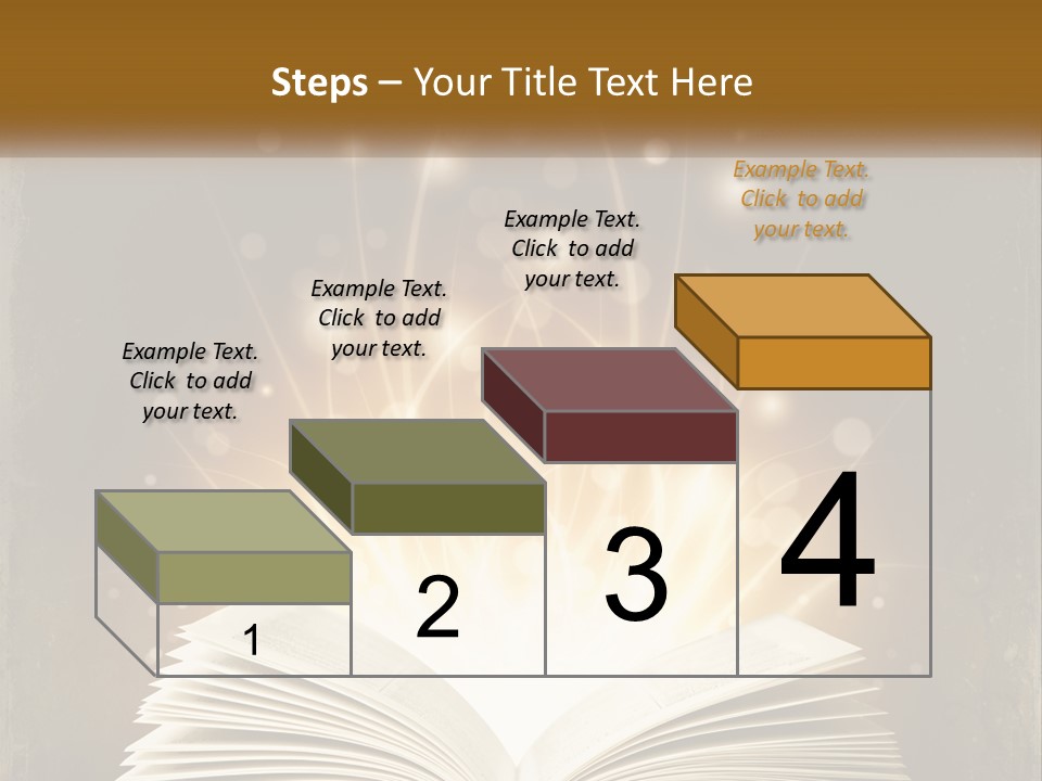 An Open Book With A Glowing Light Coming Out Of It PowerPoint Template