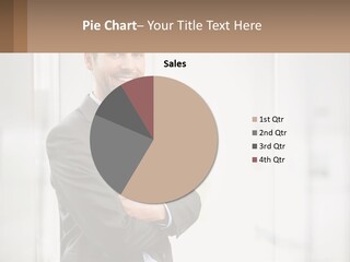 A Man In A Suit Standing With His Arms Crossed PowerPoint Template