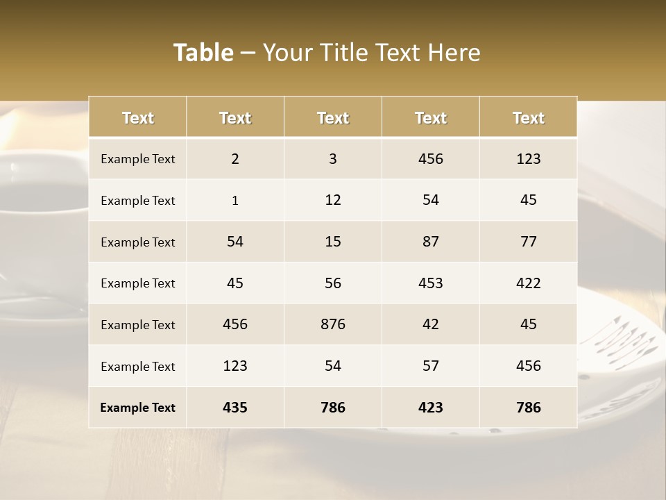 A Piece Of Cake On A Plate Next To A Cup Of Coffee PowerPoint Template