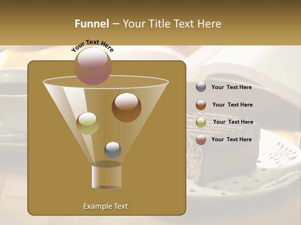 A Piece Of Cake On A Plate Next To A Cup Of Coffee PowerPoint Template