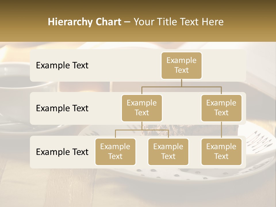A Piece Of Cake On A Plate Next To A Cup Of Coffee PowerPoint Template