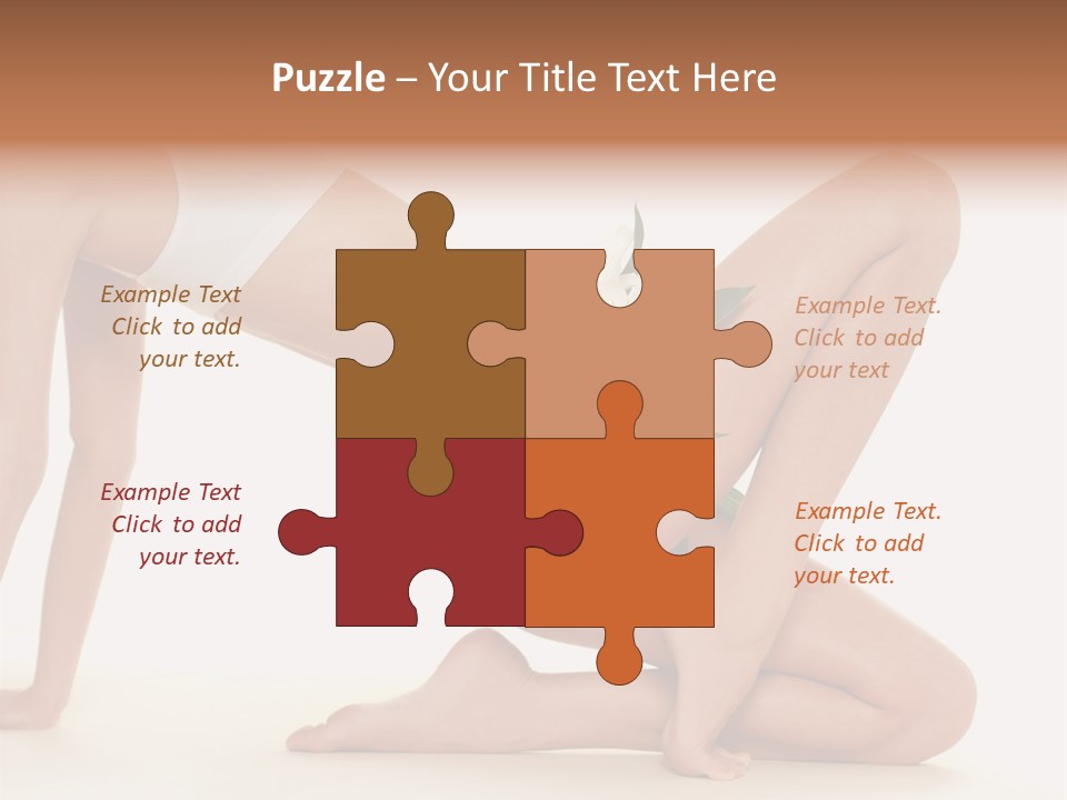 A Woman In A White Bikini With A Flower On Her Stomach PowerPoint Template