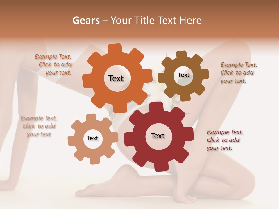 A Woman In A White Bikini With A Flower On Her Stomach PowerPoint Template