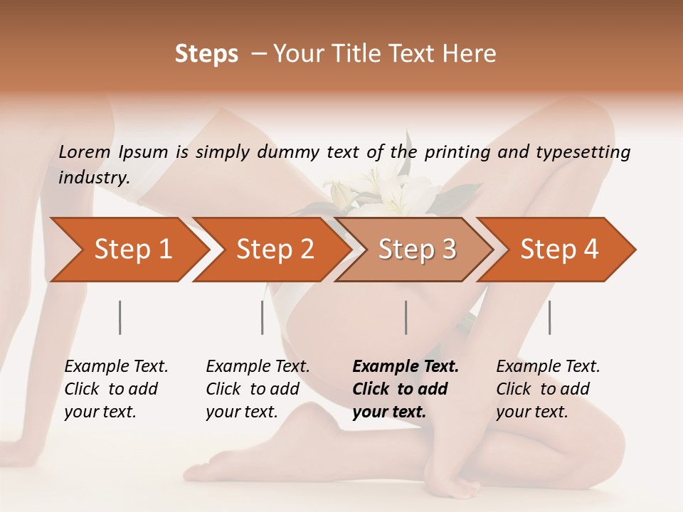 A Woman In A White Bikini With A Flower On Her Stomach PowerPoint Template