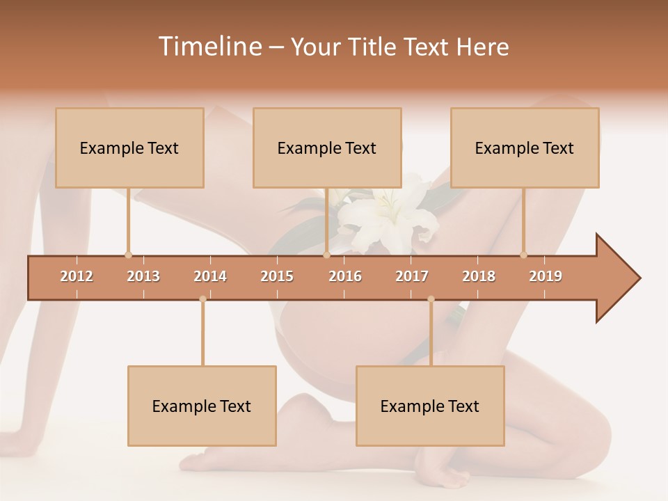 A Woman In A White Bikini With A Flower On Her Stomach PowerPoint Template