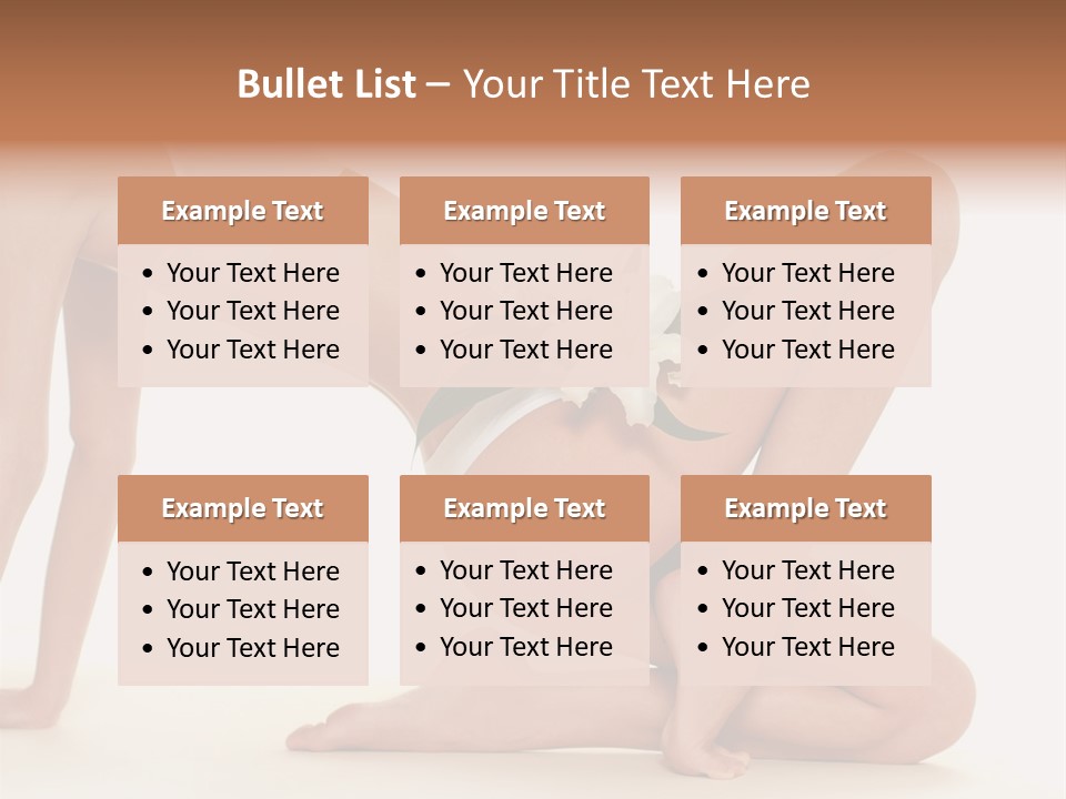 A Woman In A White Bikini With A Flower On Her Stomach PowerPoint Template