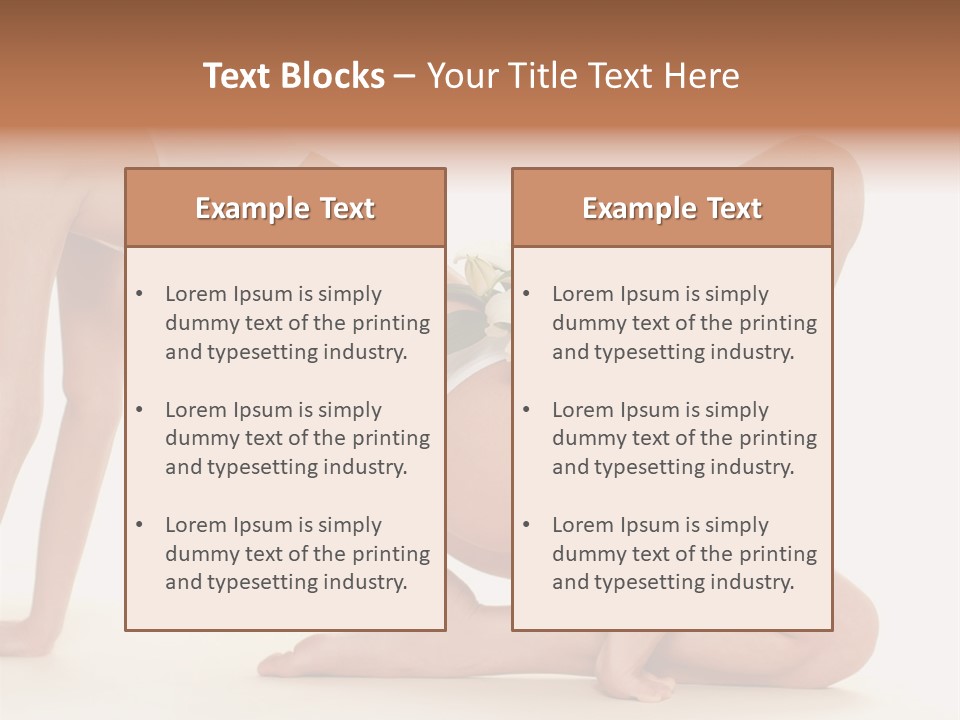 A Woman In A White Bikini With A Flower On Her Stomach PowerPoint Template