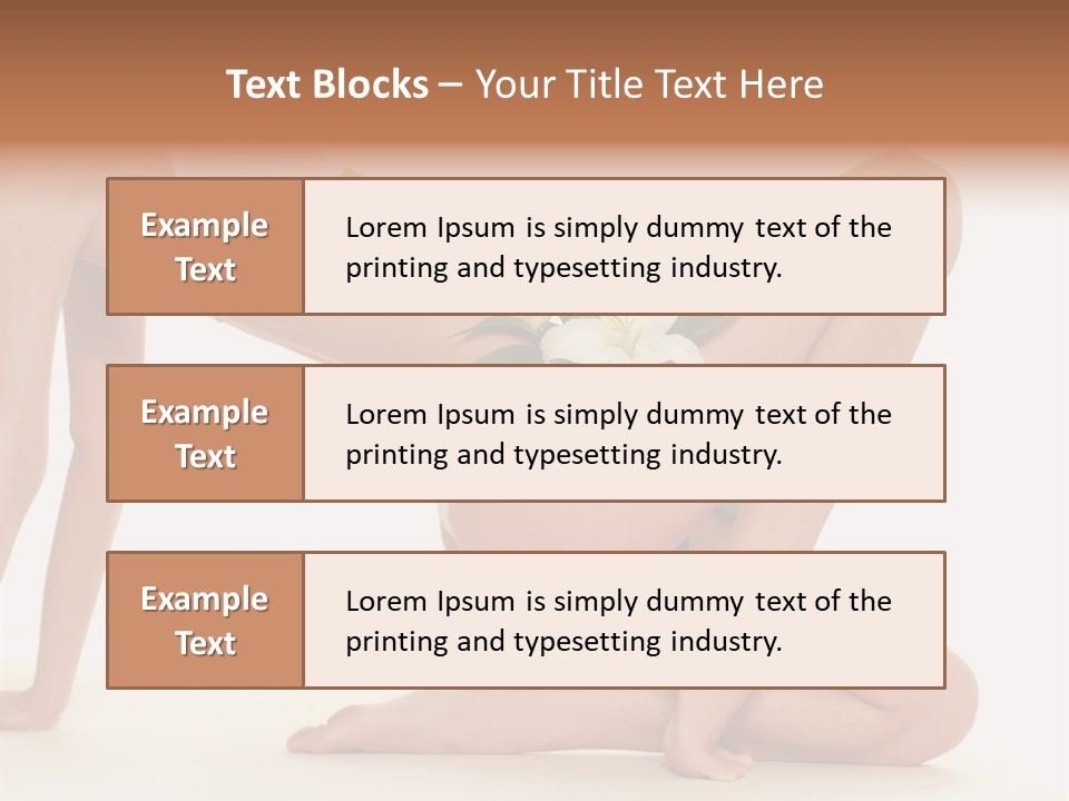 A Woman In A White Bikini With A Flower On Her Stomach PowerPoint Template