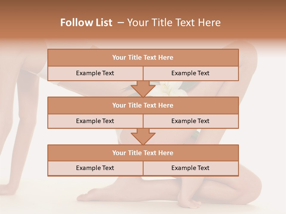 A Woman In A White Bikini With A Flower On Her Stomach PowerPoint Template