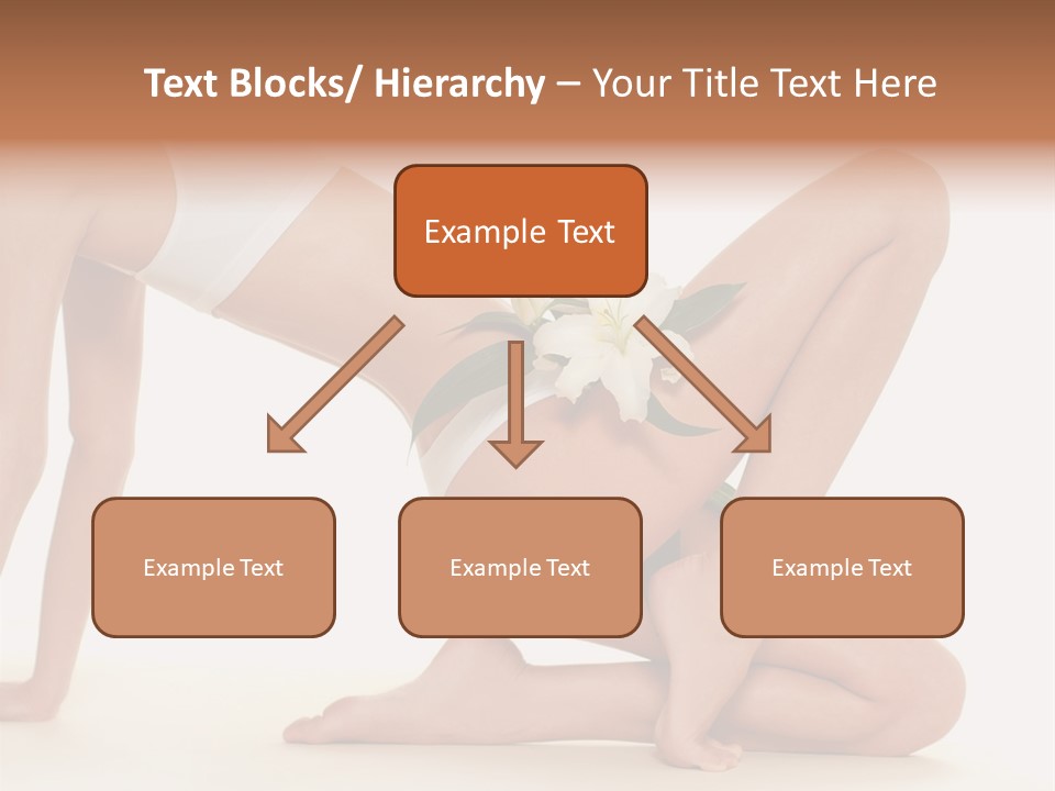 A Woman In A White Bikini With A Flower On Her Stomach PowerPoint Template