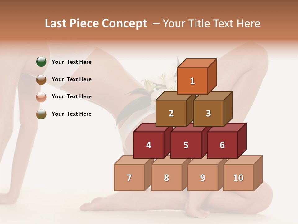 A Woman In A White Bikini With A Flower On Her Stomach PowerPoint Template