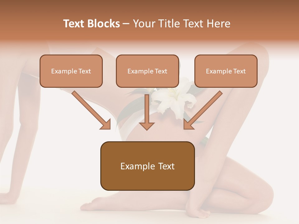 A Woman In A White Bikini With A Flower On Her Stomach PowerPoint Template