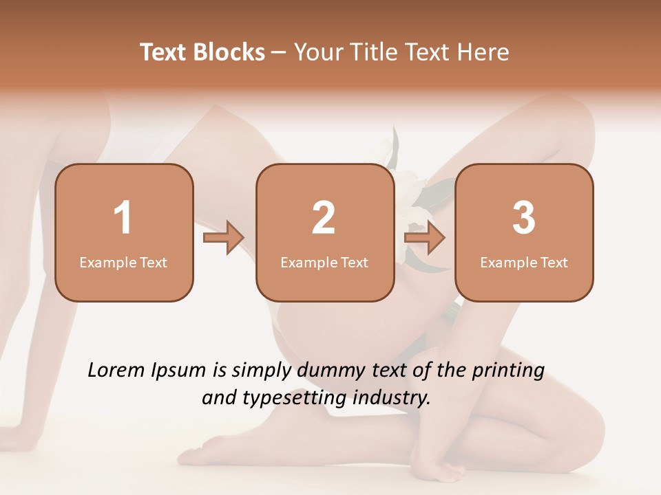 A Woman In A White Bikini With A Flower On Her Stomach PowerPoint Template