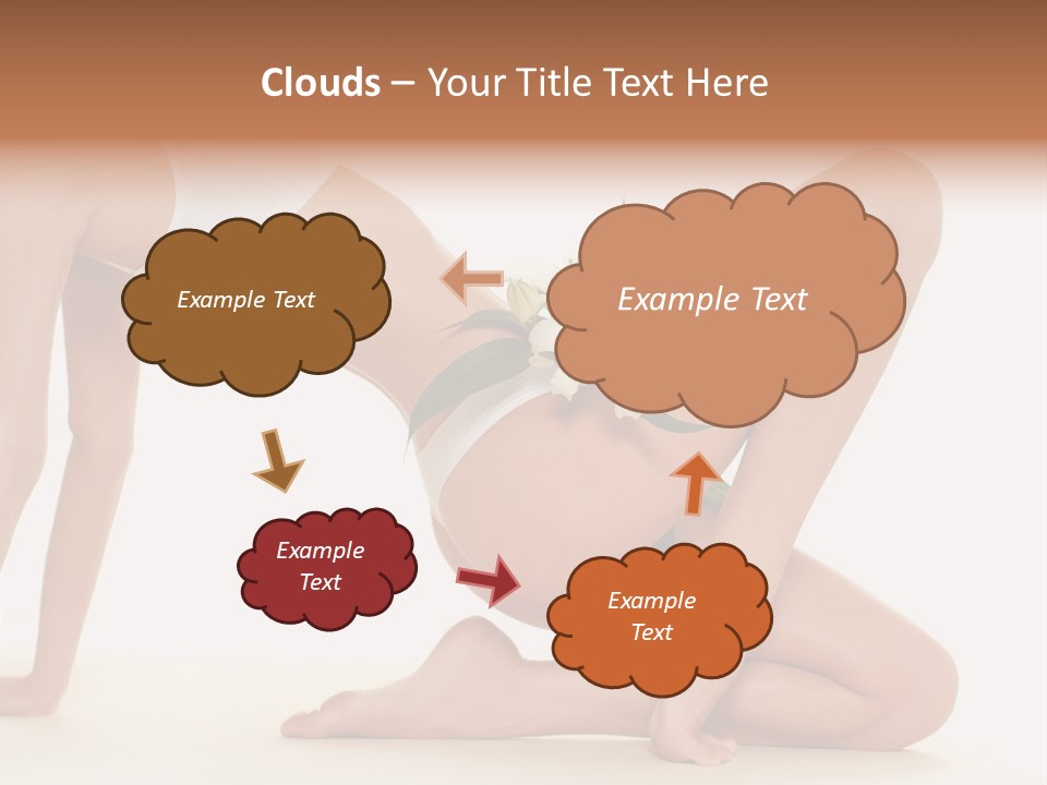 A Woman In A White Bikini With A Flower On Her Stomach PowerPoint Template