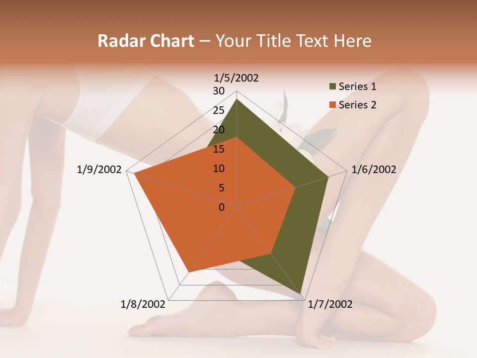 A Woman In A White Bikini With A Flower On Her Stomach PowerPoint Template