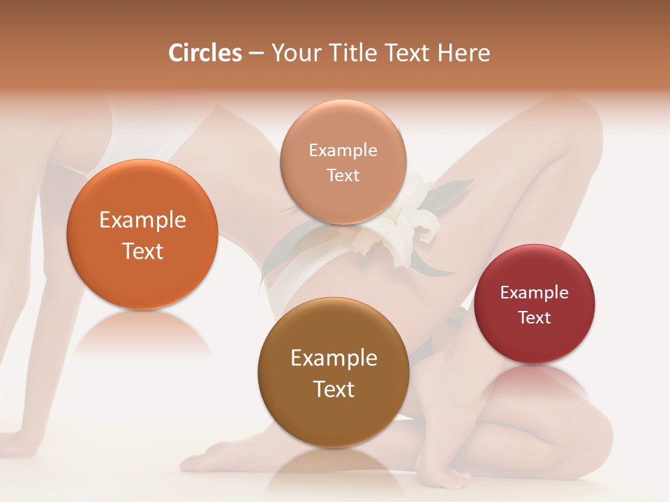 A Woman In A White Bikini With A Flower On Her Stomach PowerPoint Template