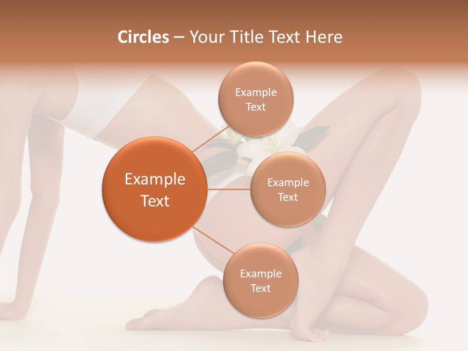 A Woman In A White Bikini With A Flower On Her Stomach PowerPoint Template