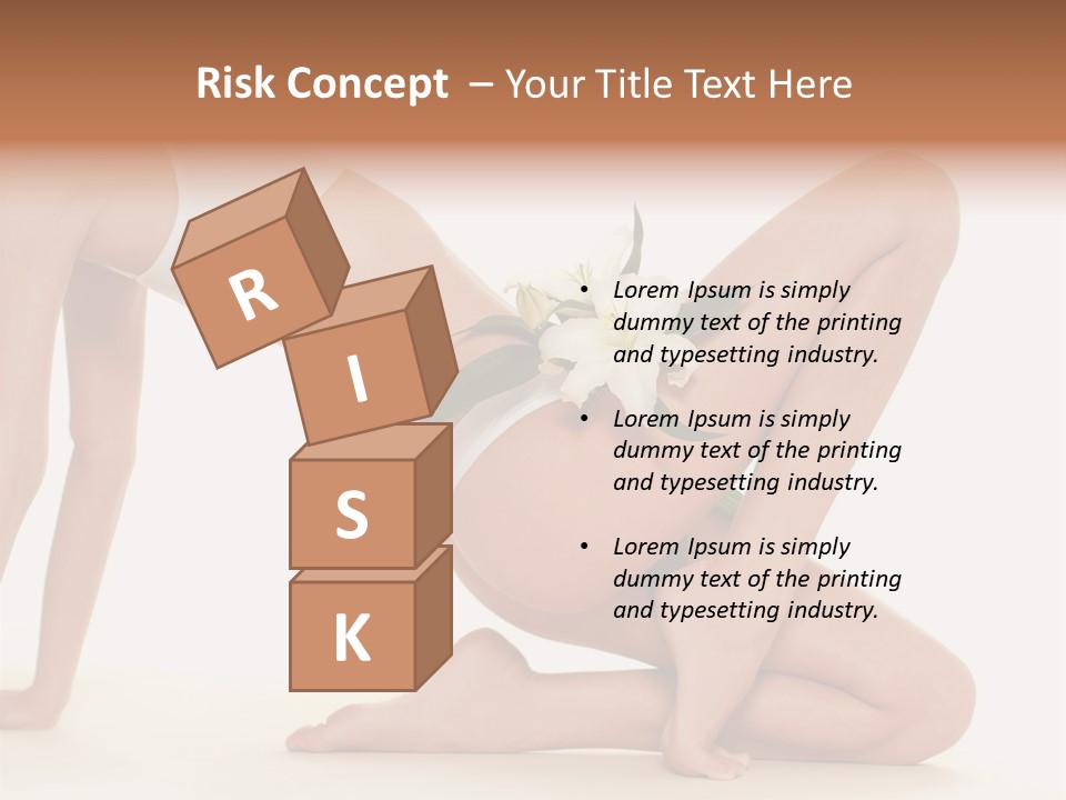 A Woman In A White Bikini With A Flower On Her Stomach PowerPoint Template