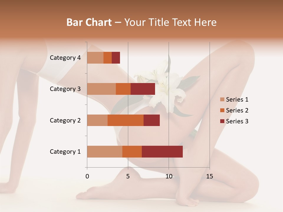 A Woman In A White Bikini With A Flower On Her Stomach PowerPoint Template