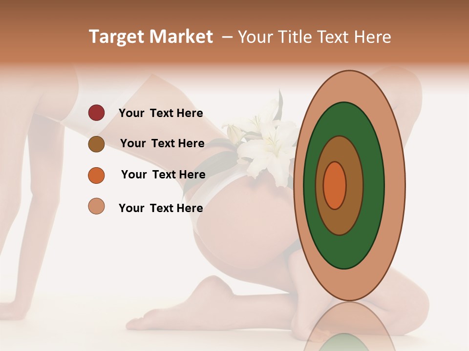 A Woman In A White Bikini With A Flower On Her Stomach PowerPoint Template