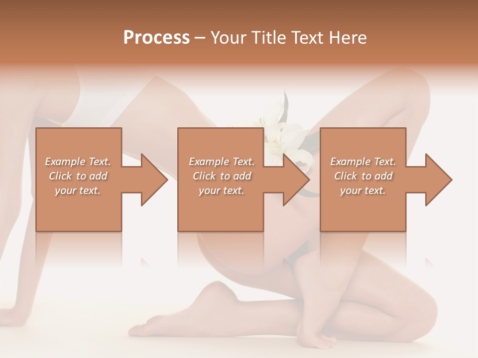 A Woman In A White Bikini With A Flower On Her Stomach PowerPoint Template