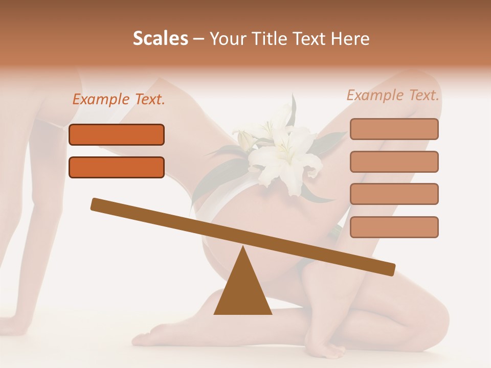 A Woman In A White Bikini With A Flower On Her Stomach PowerPoint Template