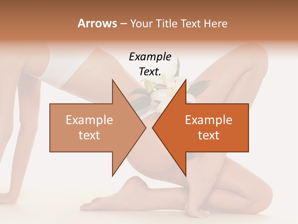 A Woman In A White Bikini With A Flower On Her Stomach PowerPoint Template