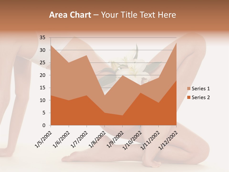 A Woman In A White Bikini With A Flower On Her Stomach PowerPoint Template