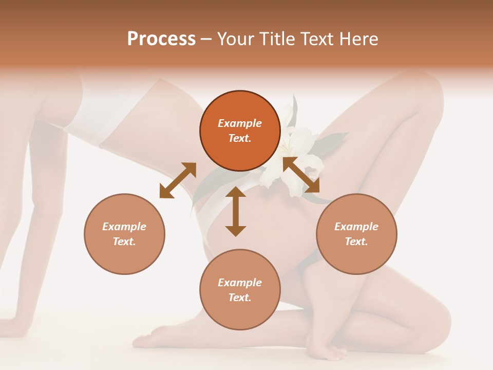 A Woman In A White Bikini With A Flower On Her Stomach PowerPoint Template