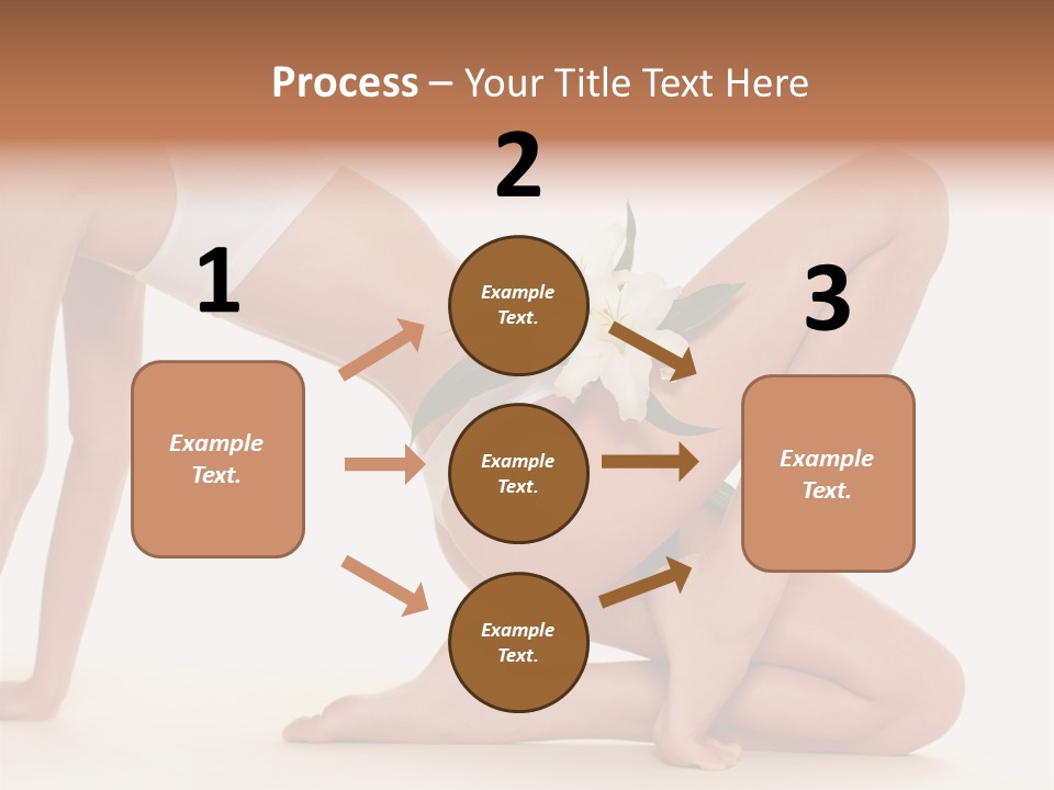 A Woman In A White Bikini With A Flower On Her Stomach PowerPoint Template