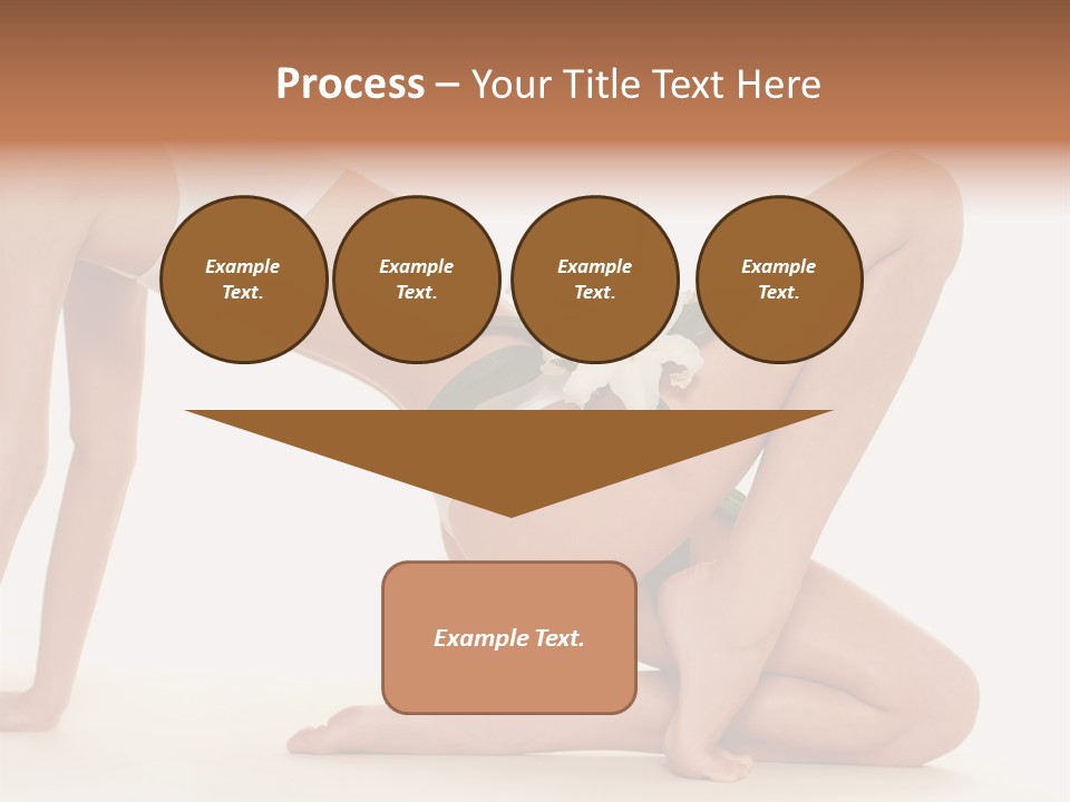 A Woman In A White Bikini With A Flower On Her Stomach PowerPoint Template