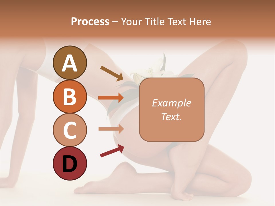 A Woman In A White Bikini With A Flower On Her Stomach PowerPoint Template