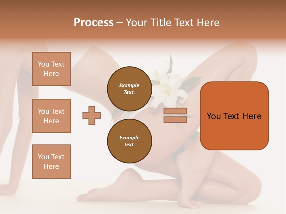 A Woman In A White Bikini With A Flower On Her Stomach PowerPoint Template