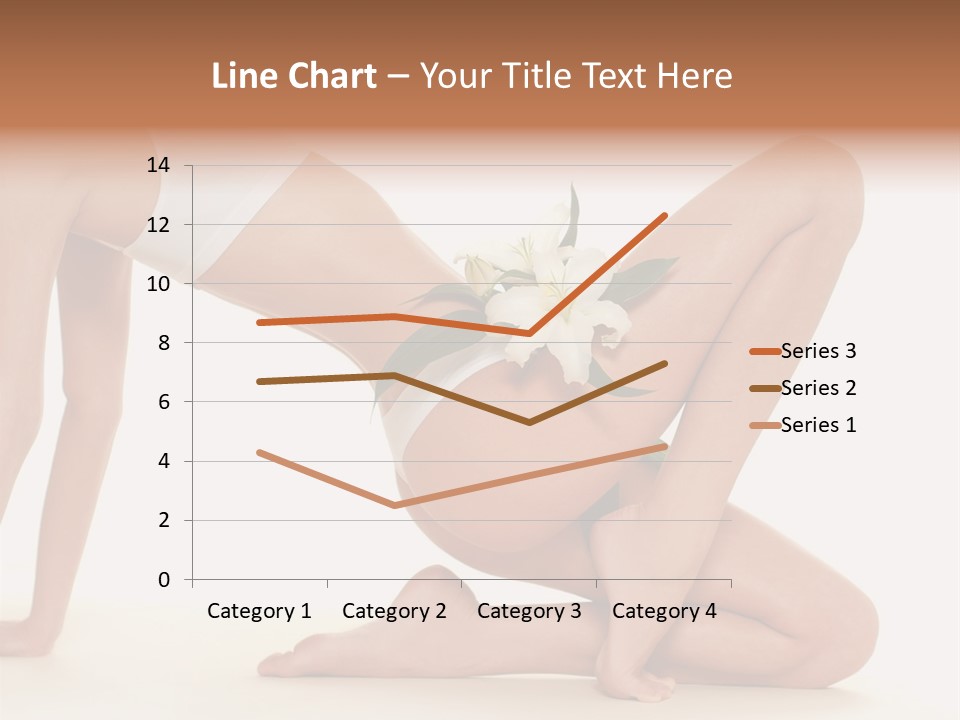 A Woman In A White Bikini With A Flower On Her Stomach PowerPoint Template