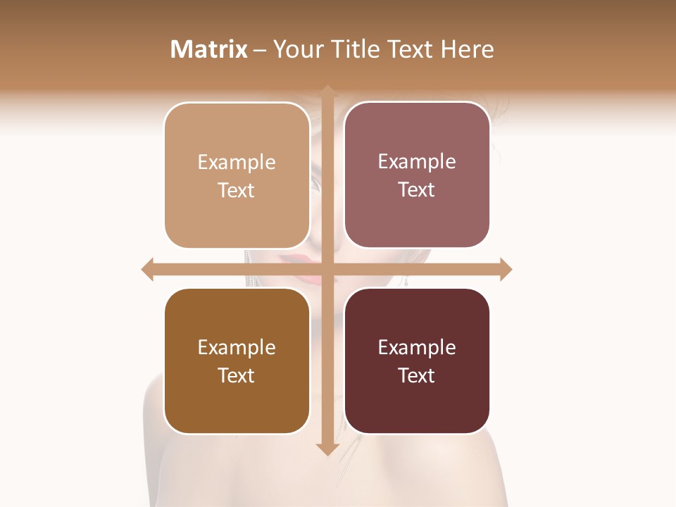 A Woman With Short Hair And Red Lipstick PowerPoint Template