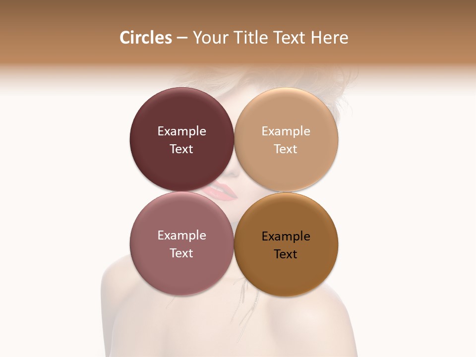 A Woman With Short Hair And Red Lipstick PowerPoint Template