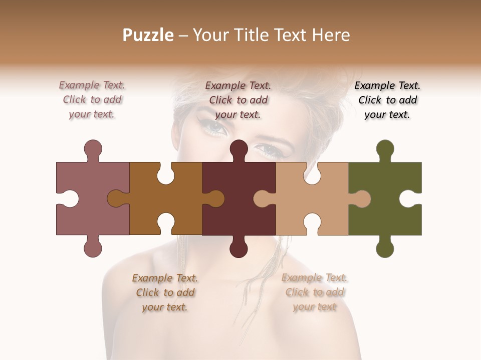 A Woman With Short Hair And Red Lipstick PowerPoint Template