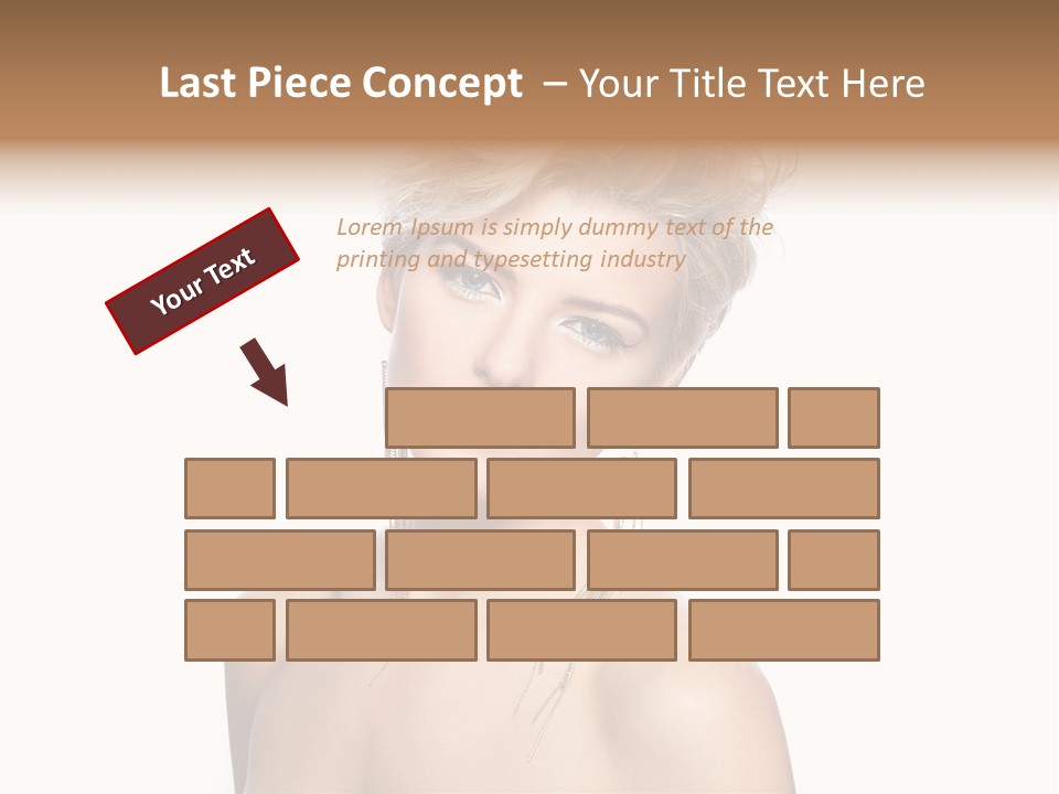 A Woman With Short Hair And Red Lipstick PowerPoint Template