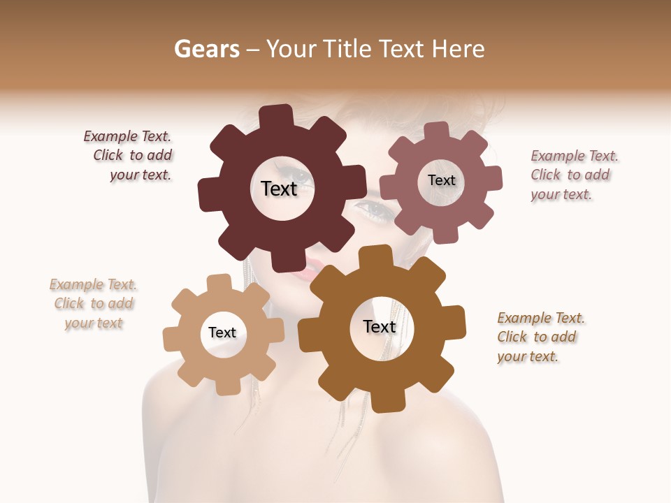 A Woman With Short Hair And Red Lipstick PowerPoint Template