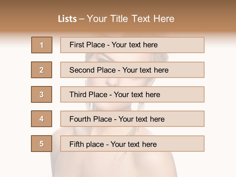 A Woman With Short Hair And Red Lipstick PowerPoint Template